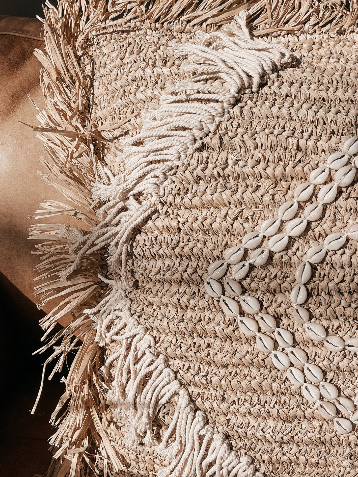 PALM Raffia Cushion Cover