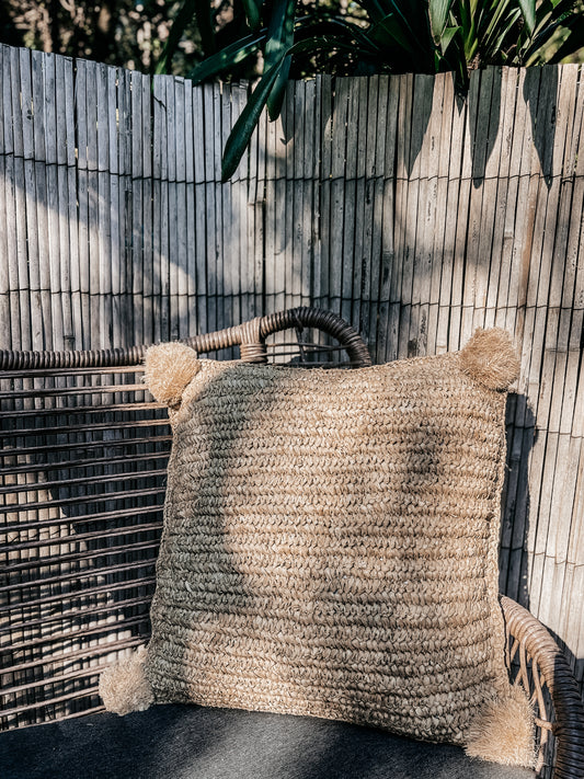 POM POM Raffia Cushion Cover