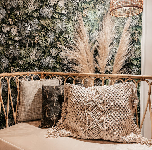 Hand-woven Macrame Boho Cushion Cover 50x50