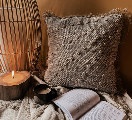 Handmade Organic Cotton Cushion Cover 50x50