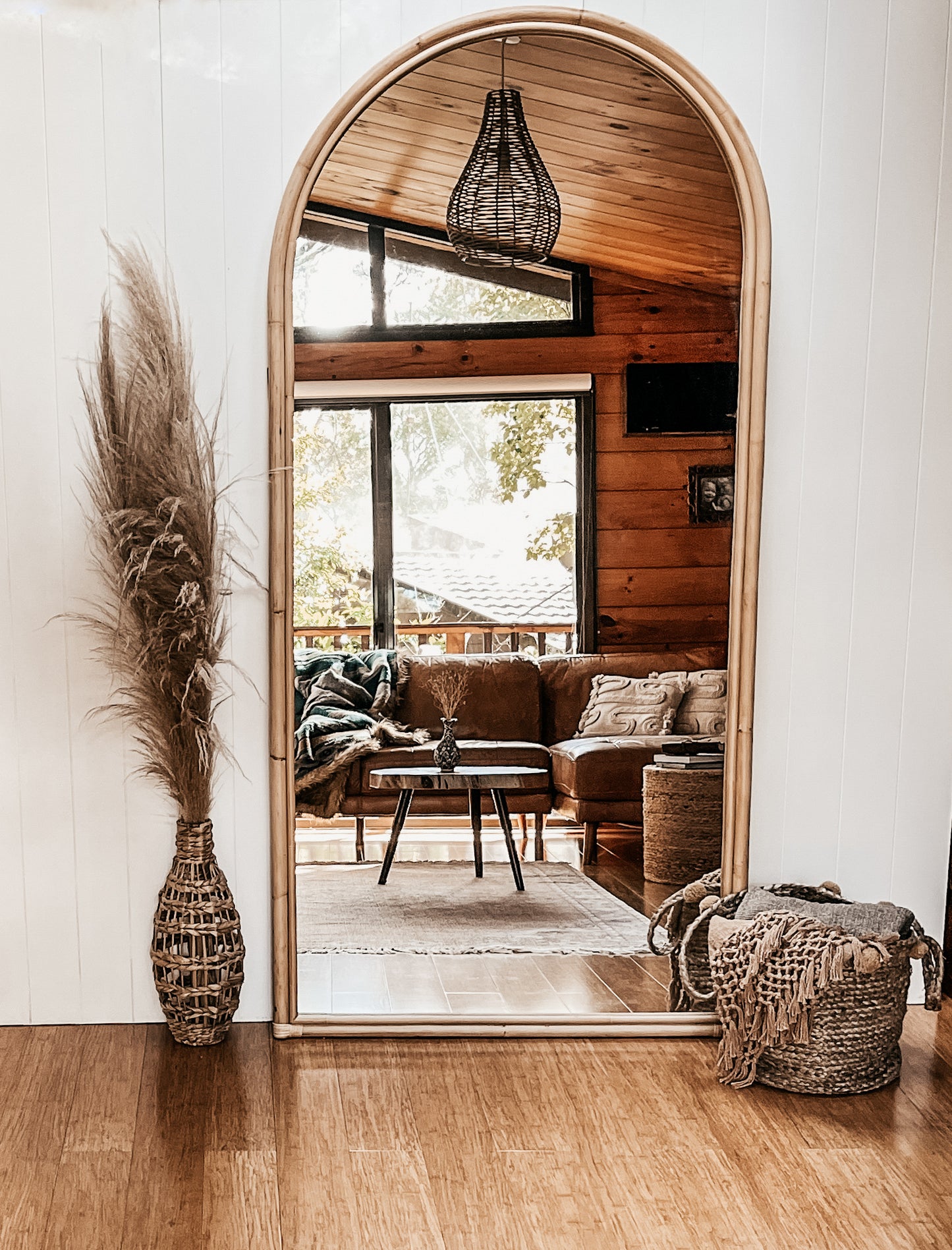 MAUI Rattan Mirror
