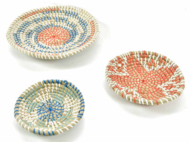 Seagrass BOHO Wall Baskets Decor (Set of 3)