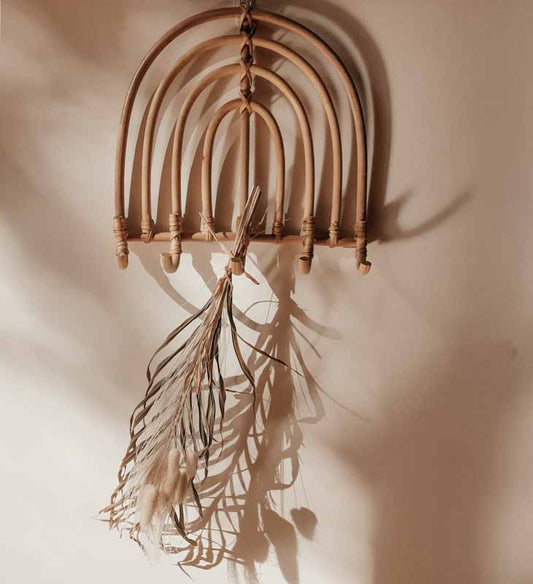 Rattan RAINBOW Wall Hooks