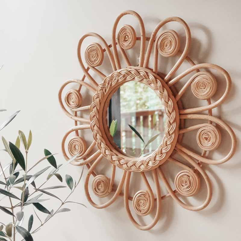 Rattan SUNFLOWER Mirror