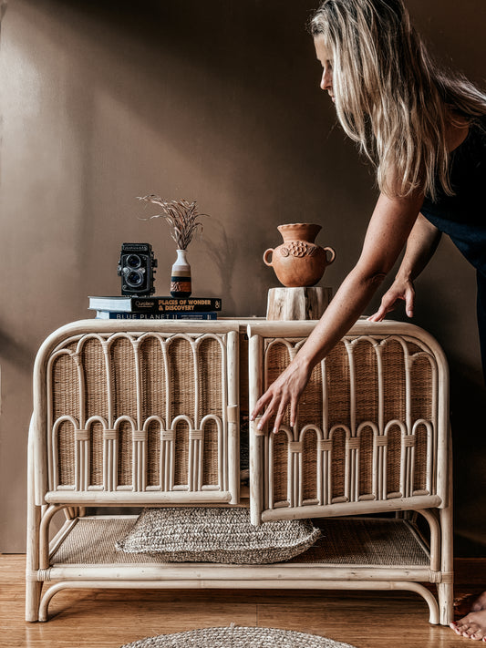 LA MANCHE Rattan Cabinet