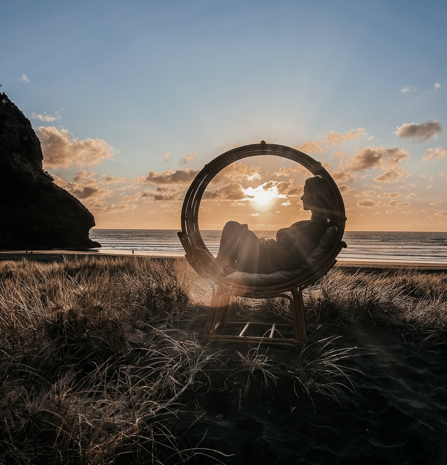 Rattan Moon Standing Chair