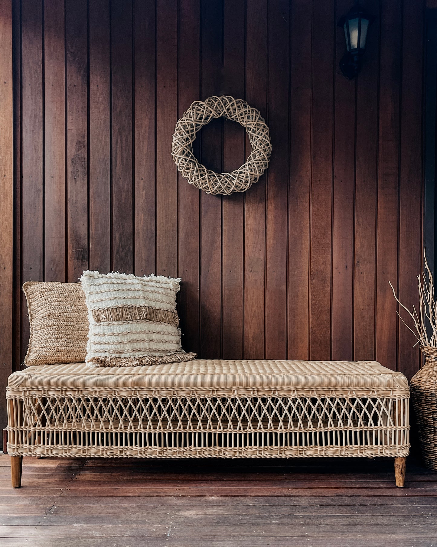 SANDY BAY Rattan Bench Seat