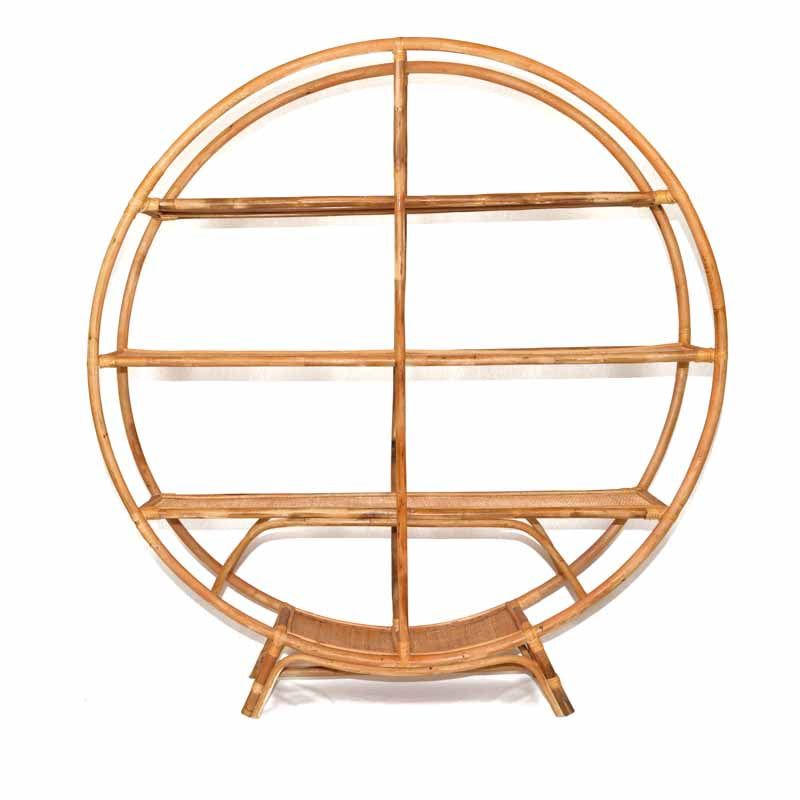 Large Rattan MOON Bookcase – BohoBara NZ