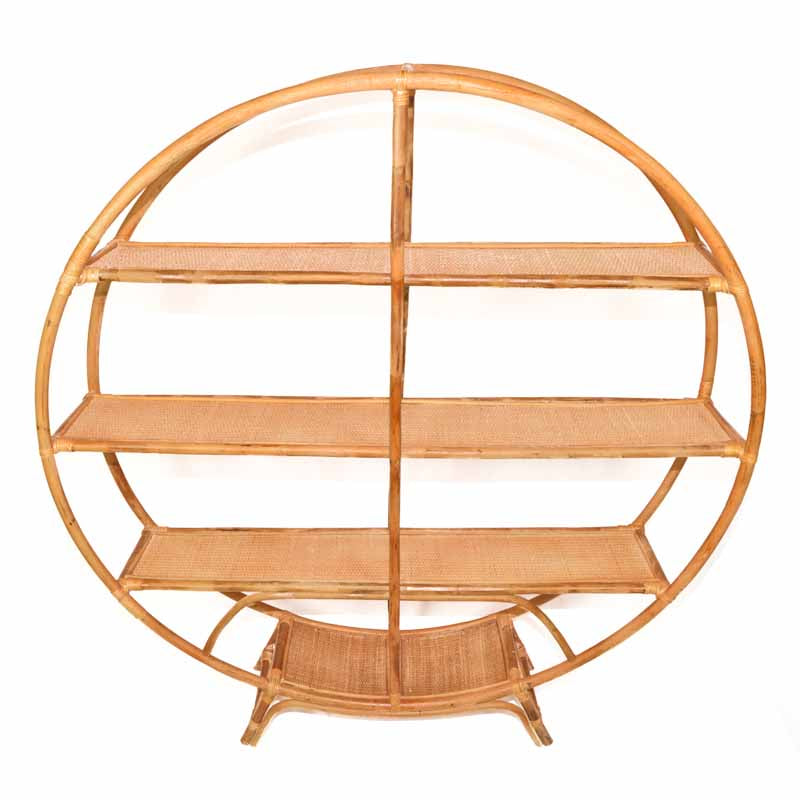 Large Rattan MOON Bookcase